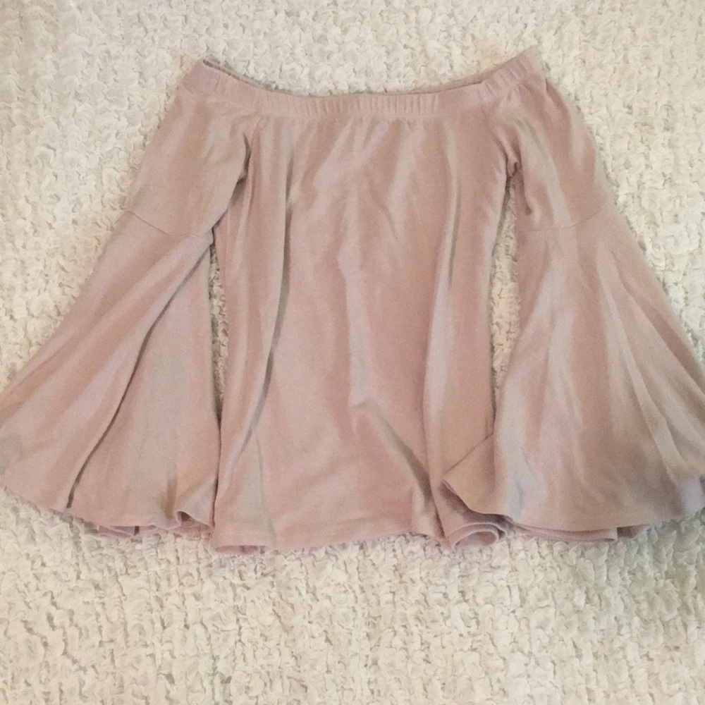Light Tan Off The Shoulder Sweater